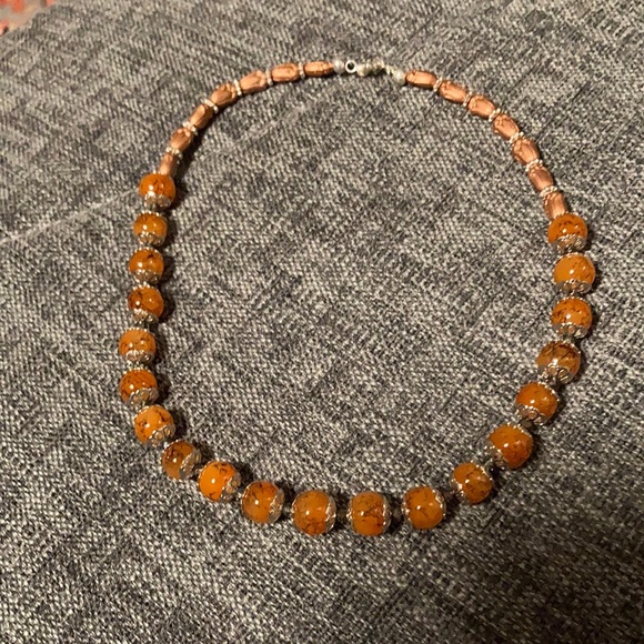 Brown Bead Necklace - Picture 2 of 4